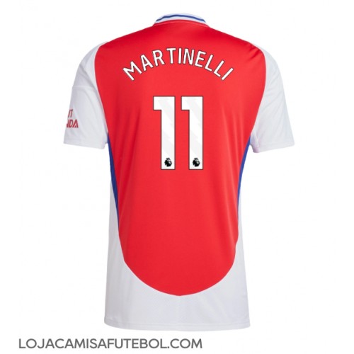 Camisa de Futebol Arsenal Gabriel Martinelli #11 Equipamento Principal 2024-25 Manga Curta